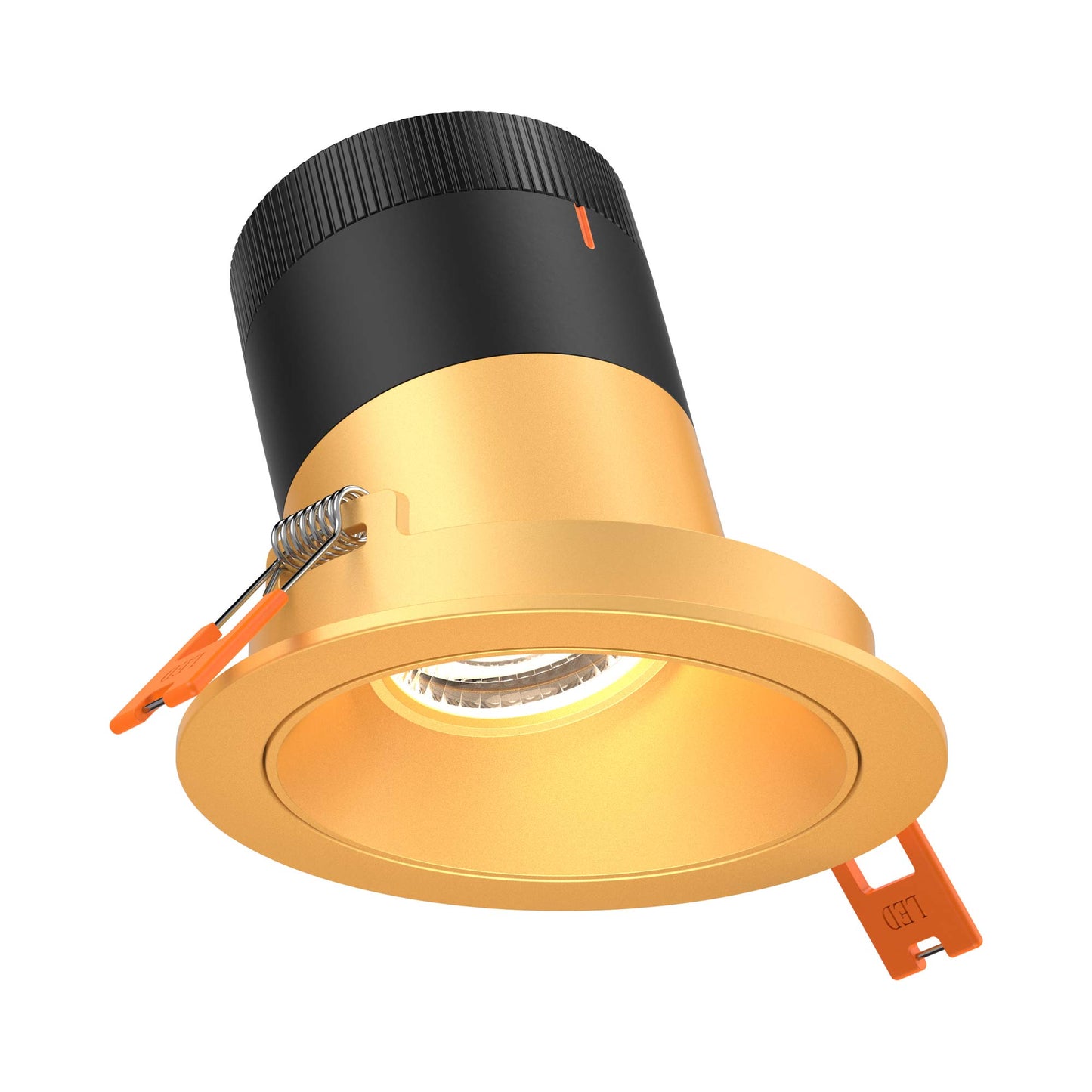 Moda Gold 3-Inch LED Recessed Downlight in Gold (Sloped Ceiling).