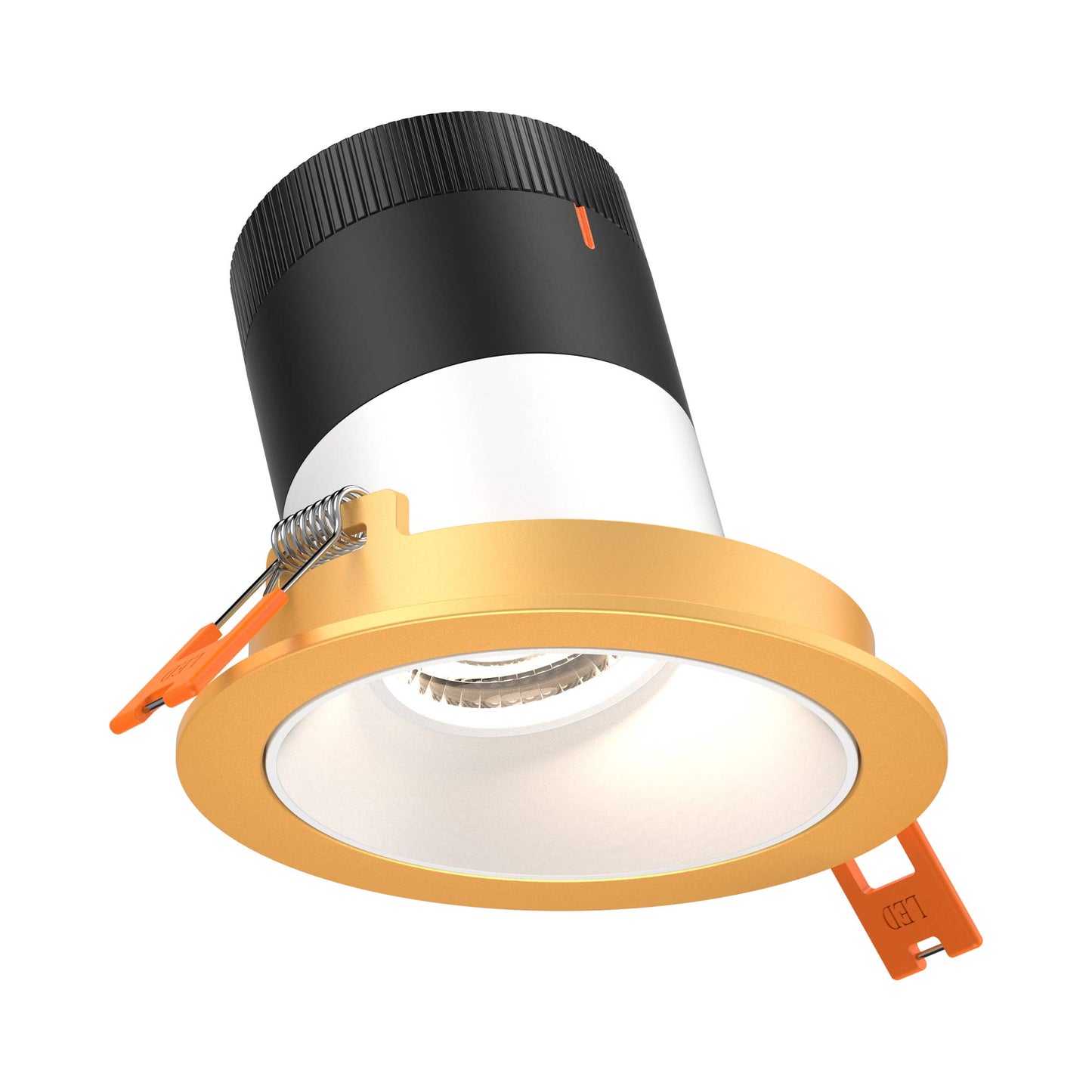 Moda Gold 3-Inch LED Recessed Downlight in White (Sloped Ceiling).