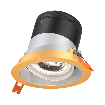 Moda Gold 4-Inch LED Recessed Downlight in Alzak (Gimbal).