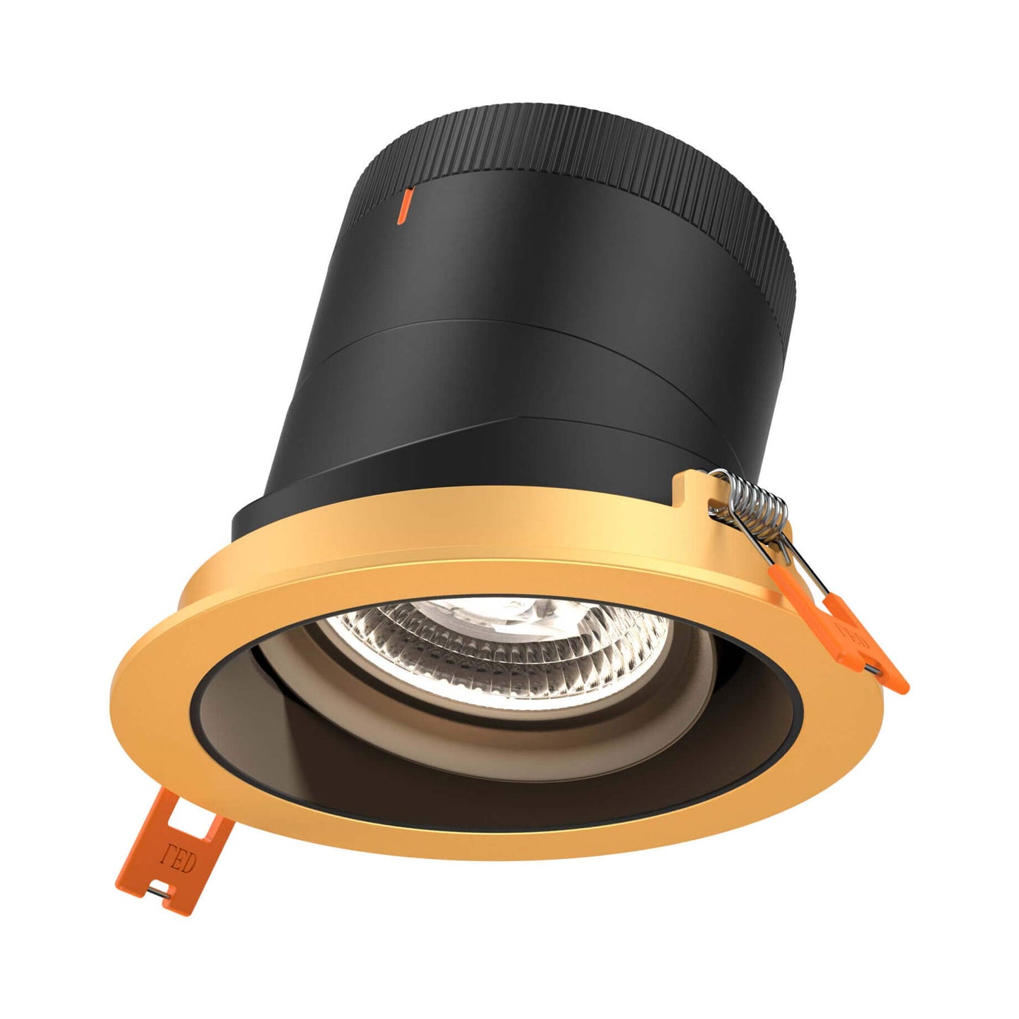 Moda Gold 4-Inch LED Recessed Downlight in Black (Gimbal).