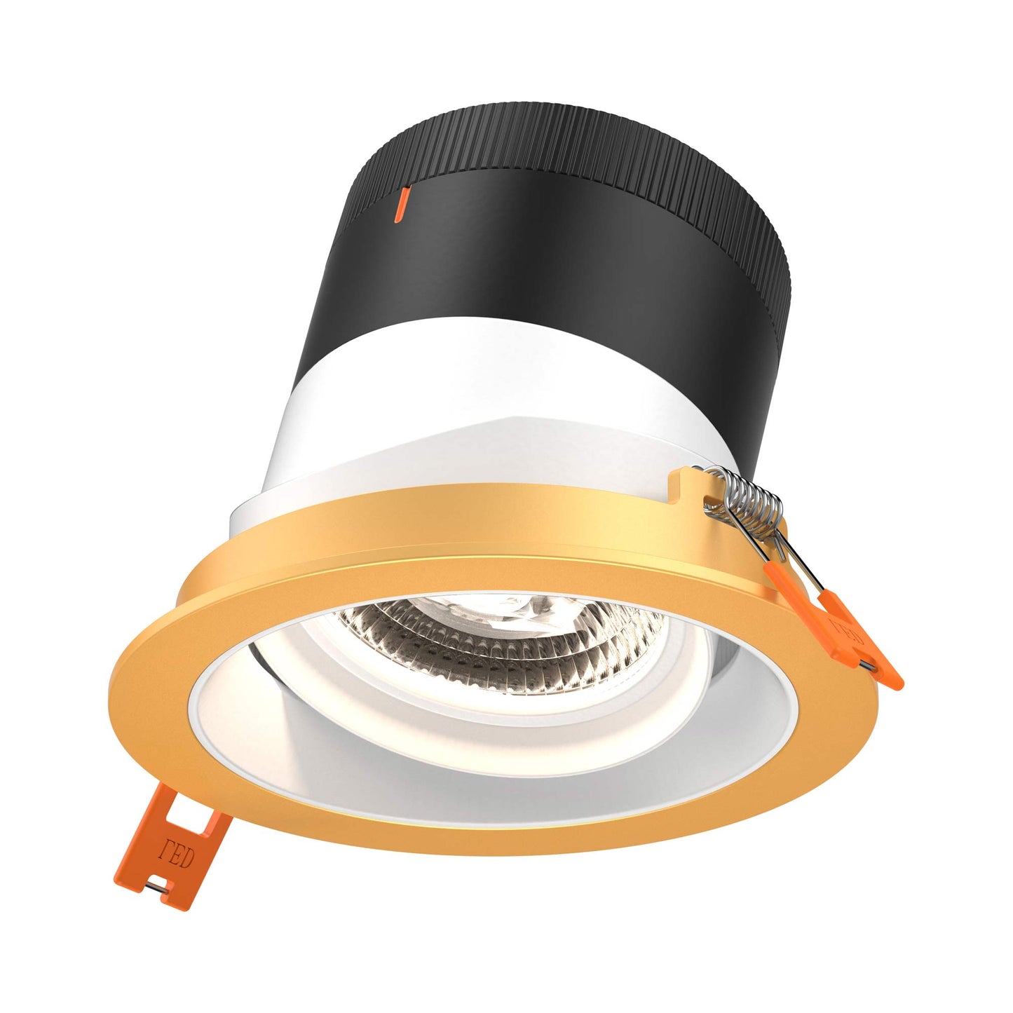 Moda Gold 4-Inch LED Recessed Downlight in White (Gimbal).