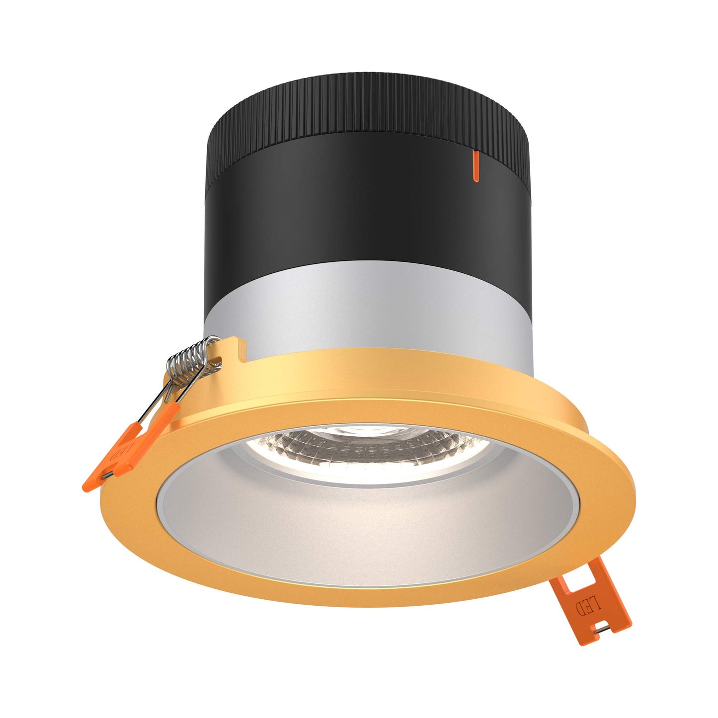 Moda Gold 4-Inch LED Recessed Downlight in Alzak (Regular Ceiling).