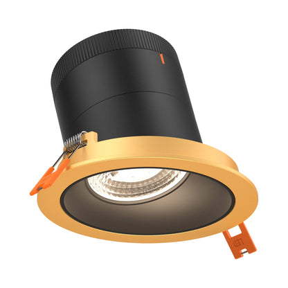 Moda Gold 4-Inch LED Recessed Downlight in Black (Sloped Ceiling).