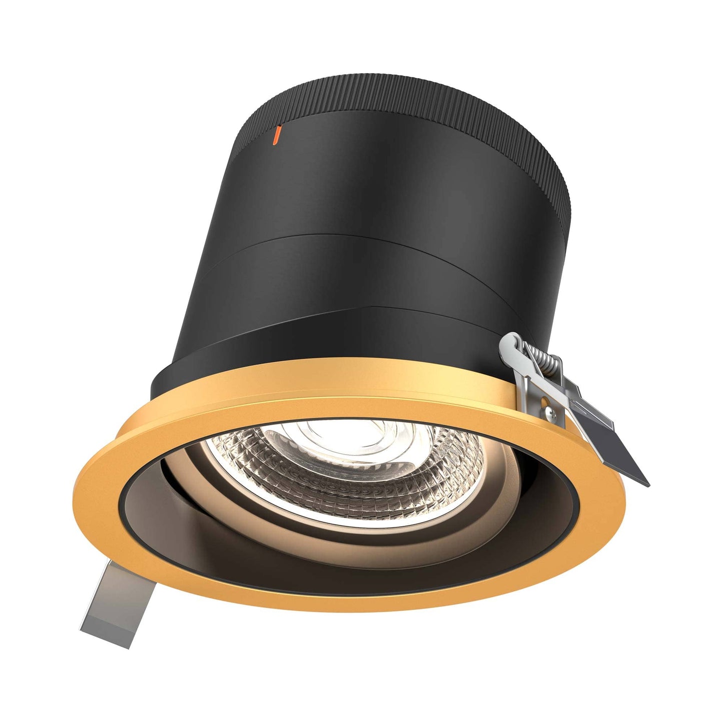 Moda Gold 6-Inch LED Recessed Downlight in Black (Gimbal).