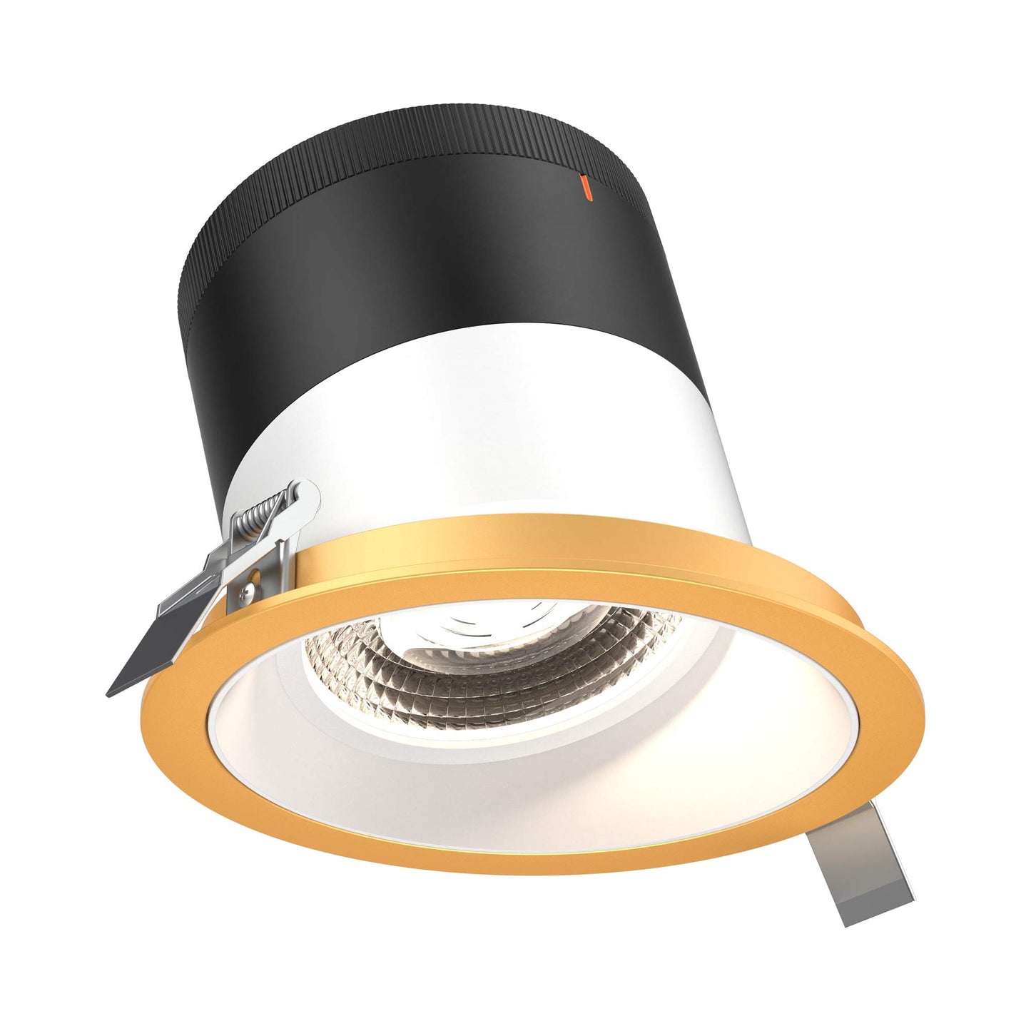 Moda Gold 6-Inch LED Recessed Downlight in White (Sloped Ceiling).
