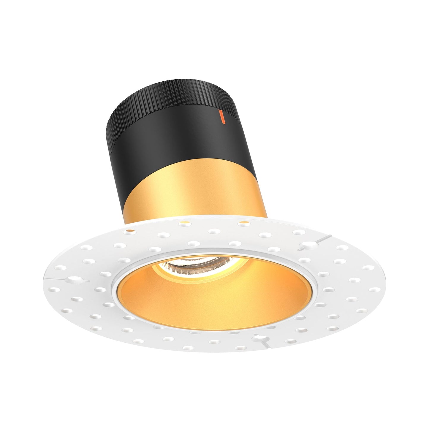 Moda Trimless 3-Inch LED Recessed Downlight in Gold (Sloped Ceiling).