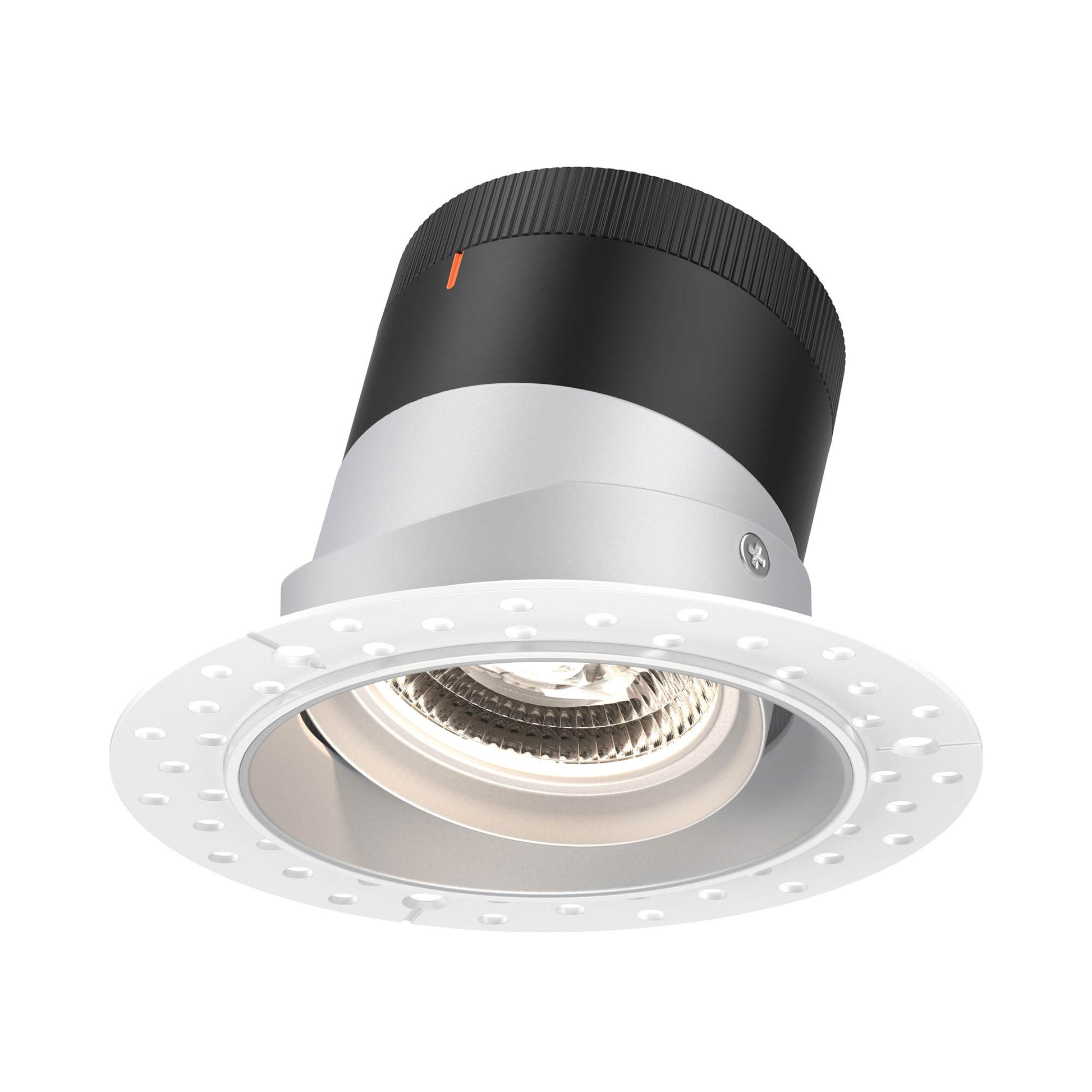 Moda Trimless 4-Inch LED Recessed Downlight in Alzak (Gimbal).