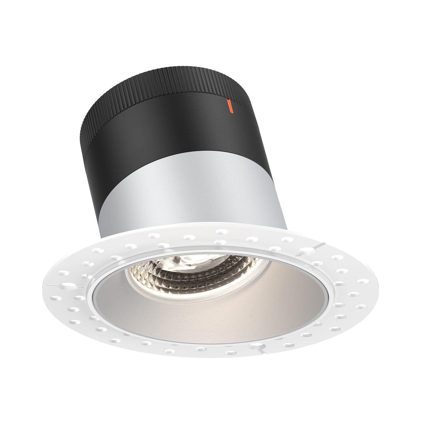 Moda Trimless 4-Inch LED Recessed Downlight in Alzak (Sloped Ceiling).