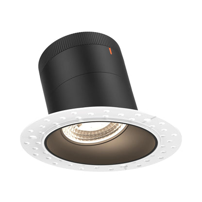Moda Trimless 4-Inch LED Recessed Downlight in Black (Sloped Ceiling).