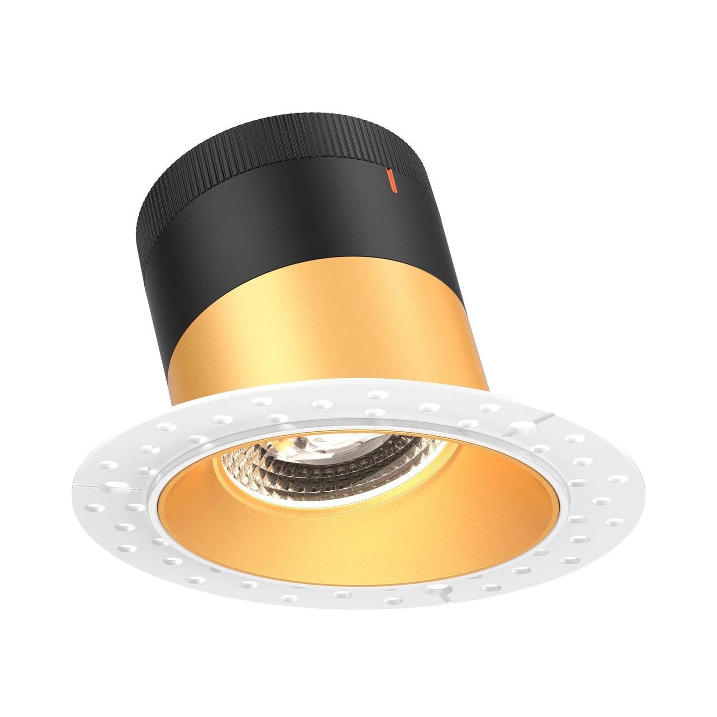 Moda Trimless 4-Inch LED Recessed Downlight in Gold (Sloped Ceiling).