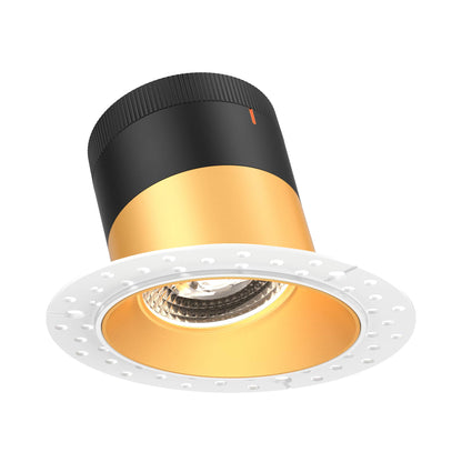 Moda Trimless 4-Inch LED Recessed Downlight in Gold (Sloped Ceiling).
