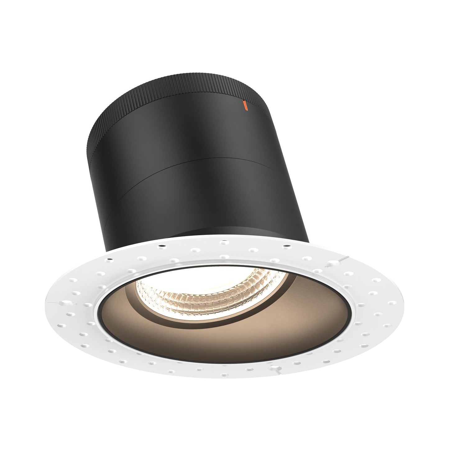 Moda Trimless 6-Inch LED Recessed Downlight in Black (Sloped Ceiling).