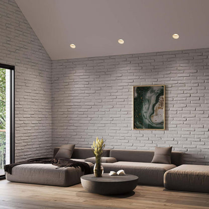 Moda Wall Wash LED Recessed Downlight in living room.
