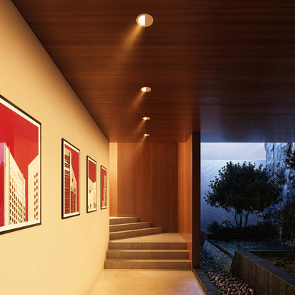 Moda Wall Wash LED Recessed Downlight in hallway.