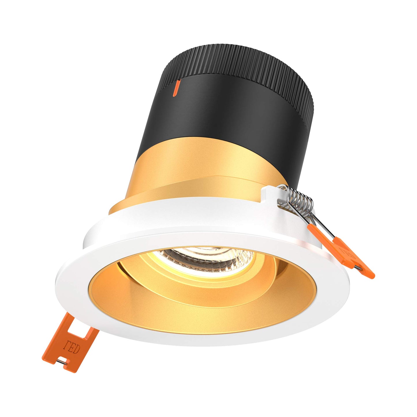 Moda White 3-Inch LED Recessed Downlight in Gold (Gimbal).