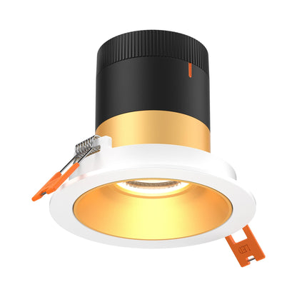 Moda White 3-Inch LED Recessed Downlight in Gold (Regular Ceiling).