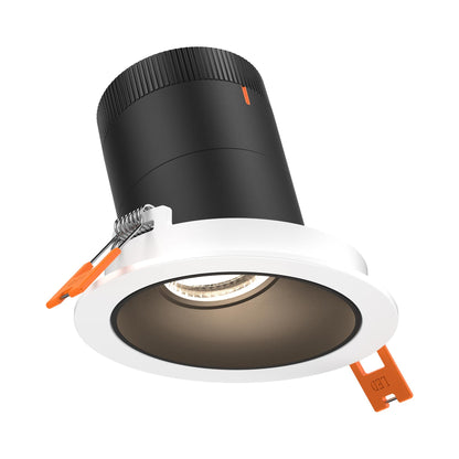 Moda White 3-Inch LED Recessed Downlight in Black (Sloped Ceiling).