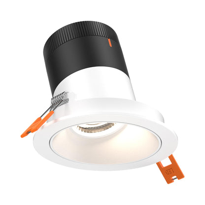Moda White 3-Inch LED Recessed Downlight in White (Sloped Ceiling).