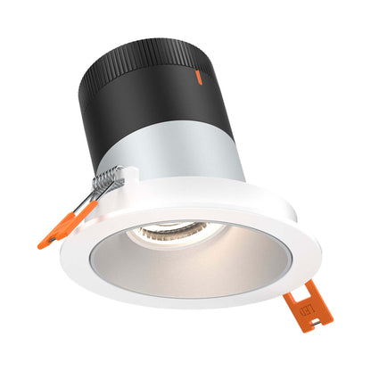 Moda White 3-Inch LED Recessed Downlight in Alzak (Sloped Ceiling).
