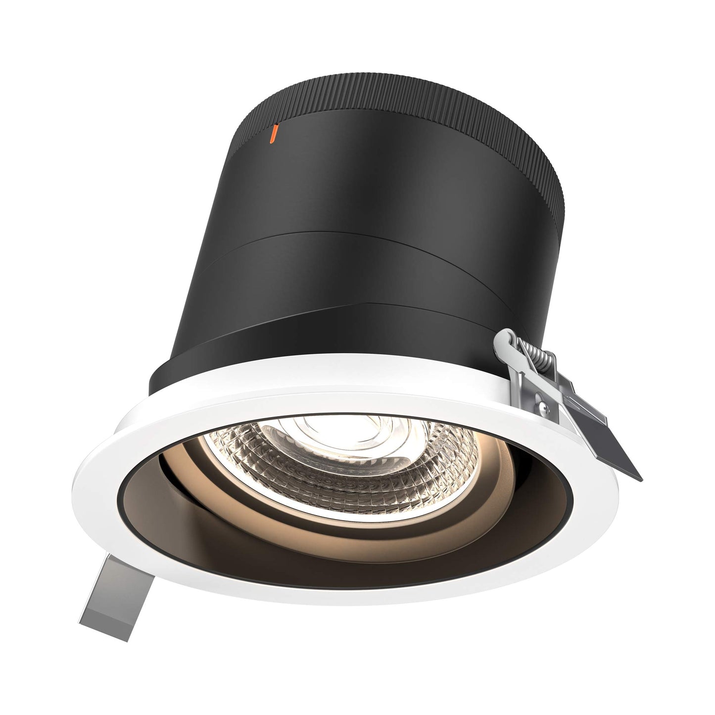 Moda White 6-Inch LED Recessed Downlight in Black (Gimbal).