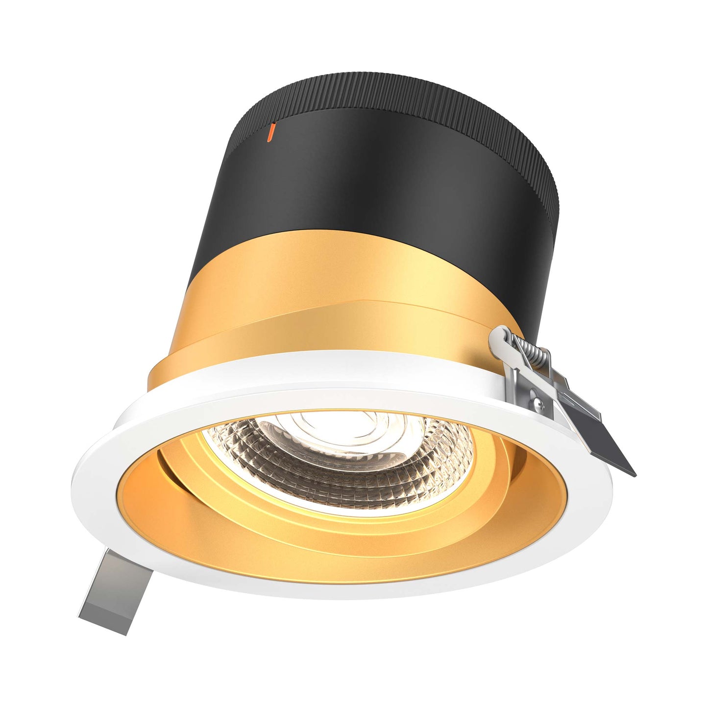 Moda White 6-Inch LED Recessed Downlight in Gold (Gimbal).