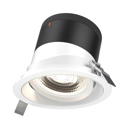 Moda White 6-Inch LED Recessed Downlight in White (Gimbal).
