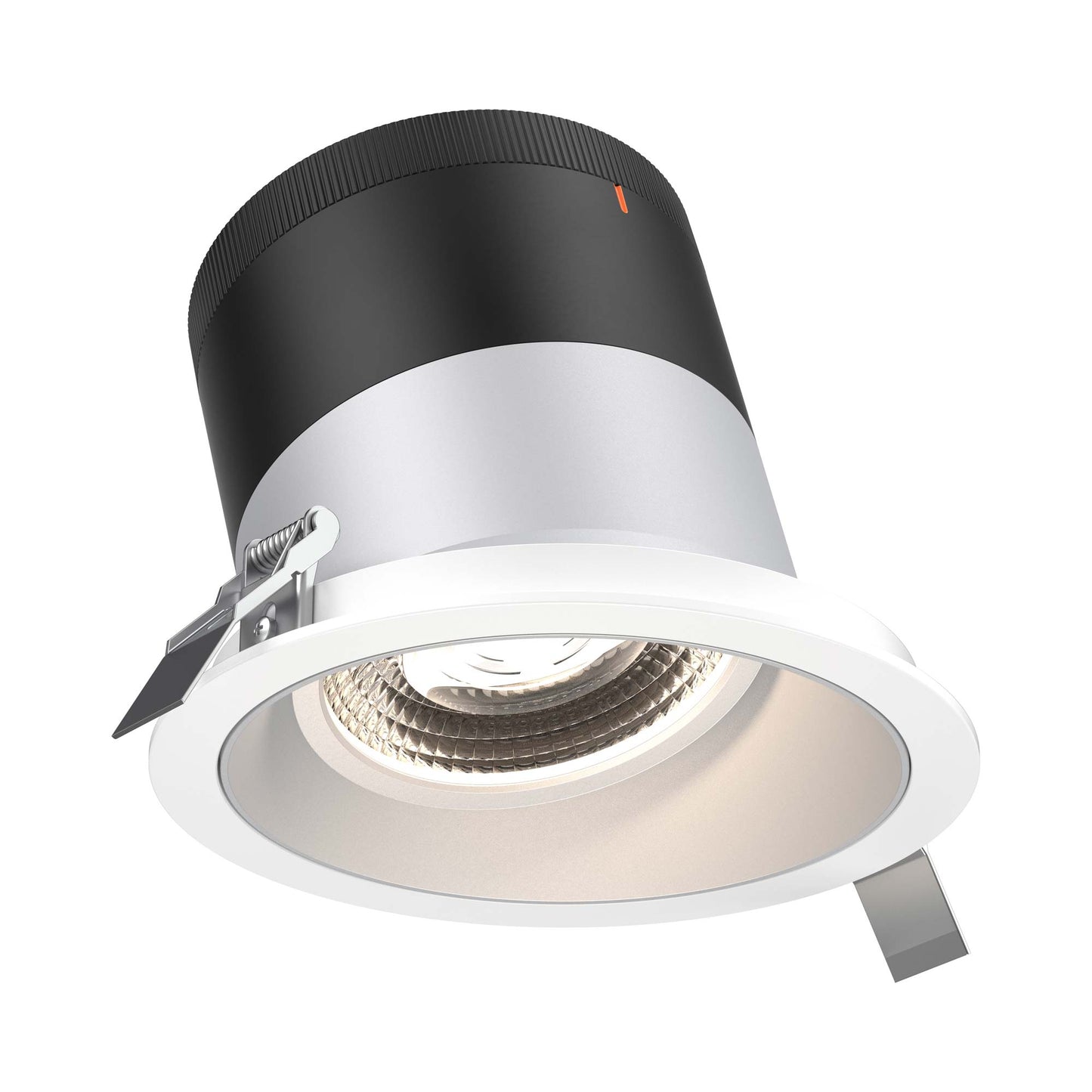 Moda White 6-Inch LED Recessed Downlight in Alzak (Sloped Ceiling).
