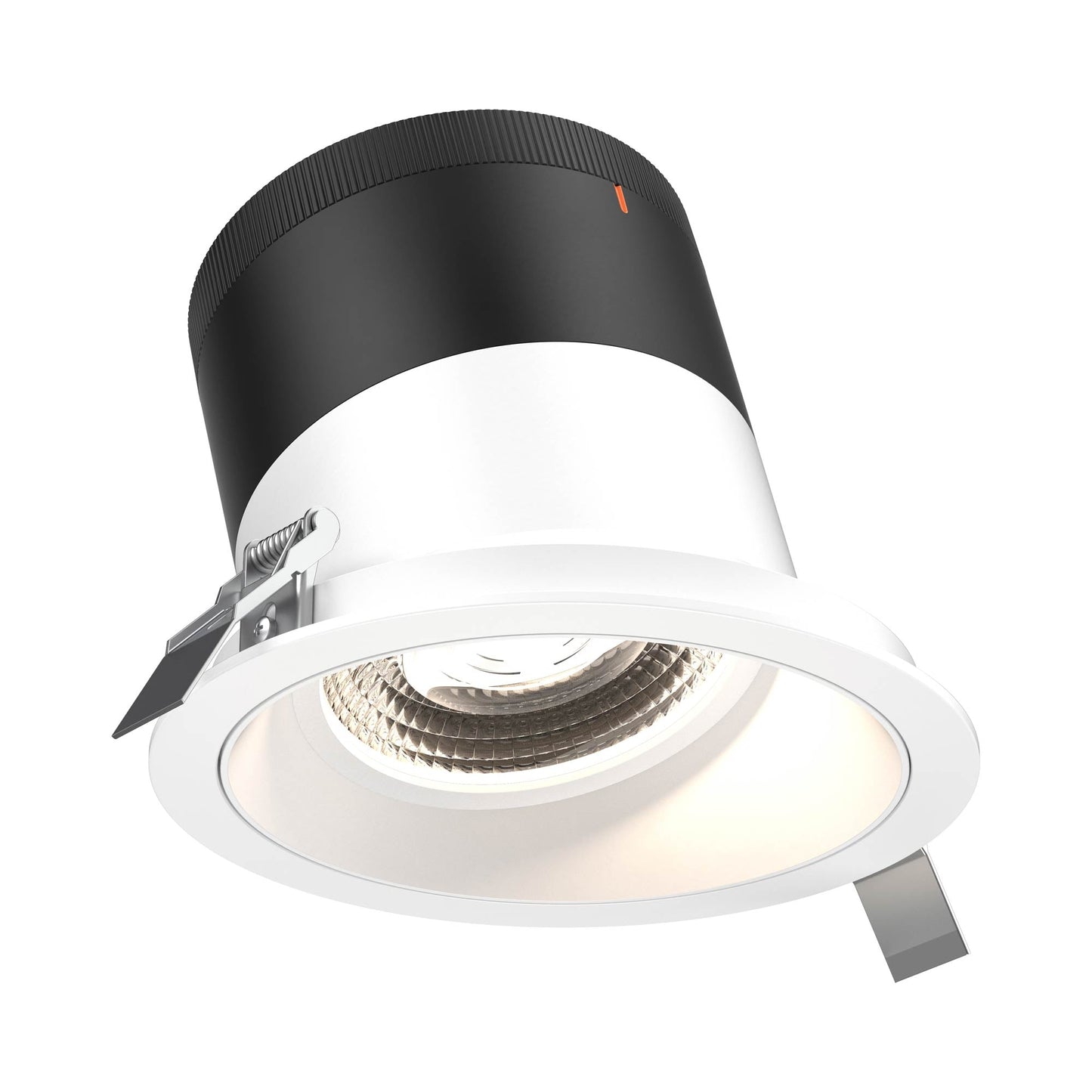 Moda White 6-Inch LED Recessed Downlight in White (Sloped Ceiling).