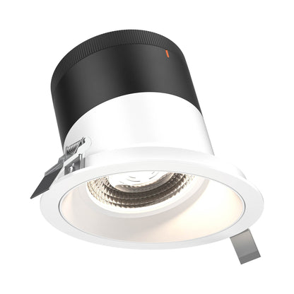 Moda White 6-Inch LED Recessed Downlight in White (Sloped Ceiling).