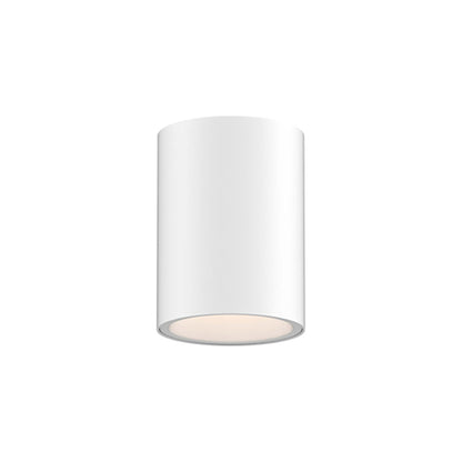Pillar Cylinder LED Flush Mount Ceiling Light in White (8-Inch).