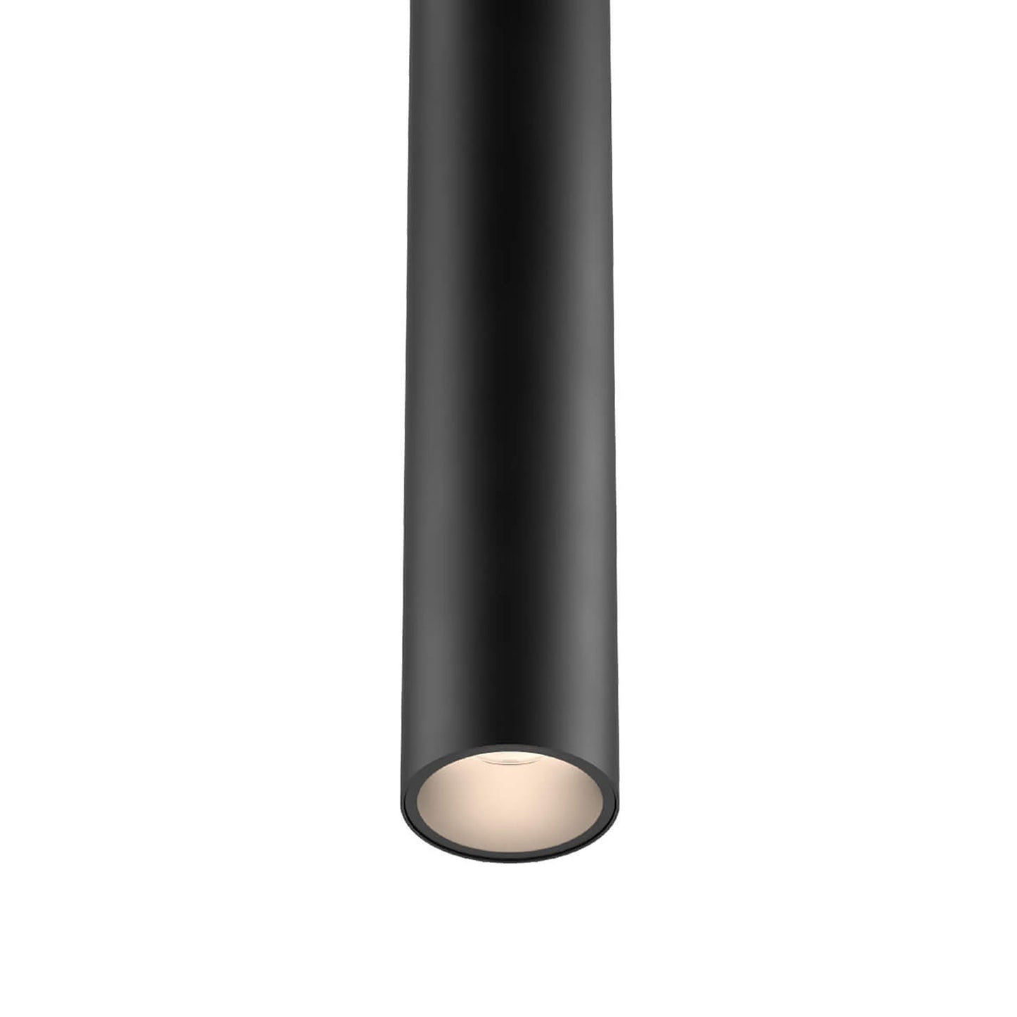 Pillar Cylinder LED Flush Mount Ceiling Light in Black (42-Inch).