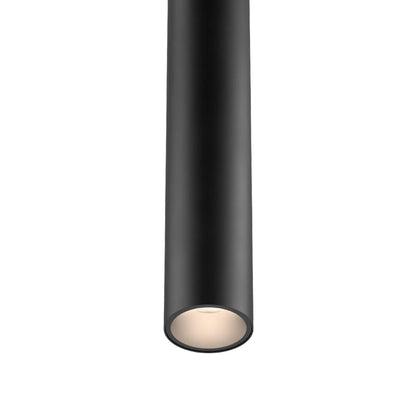 Pillar Cylinder LED Flush Mount Ceiling Light in Black (42-Inch).