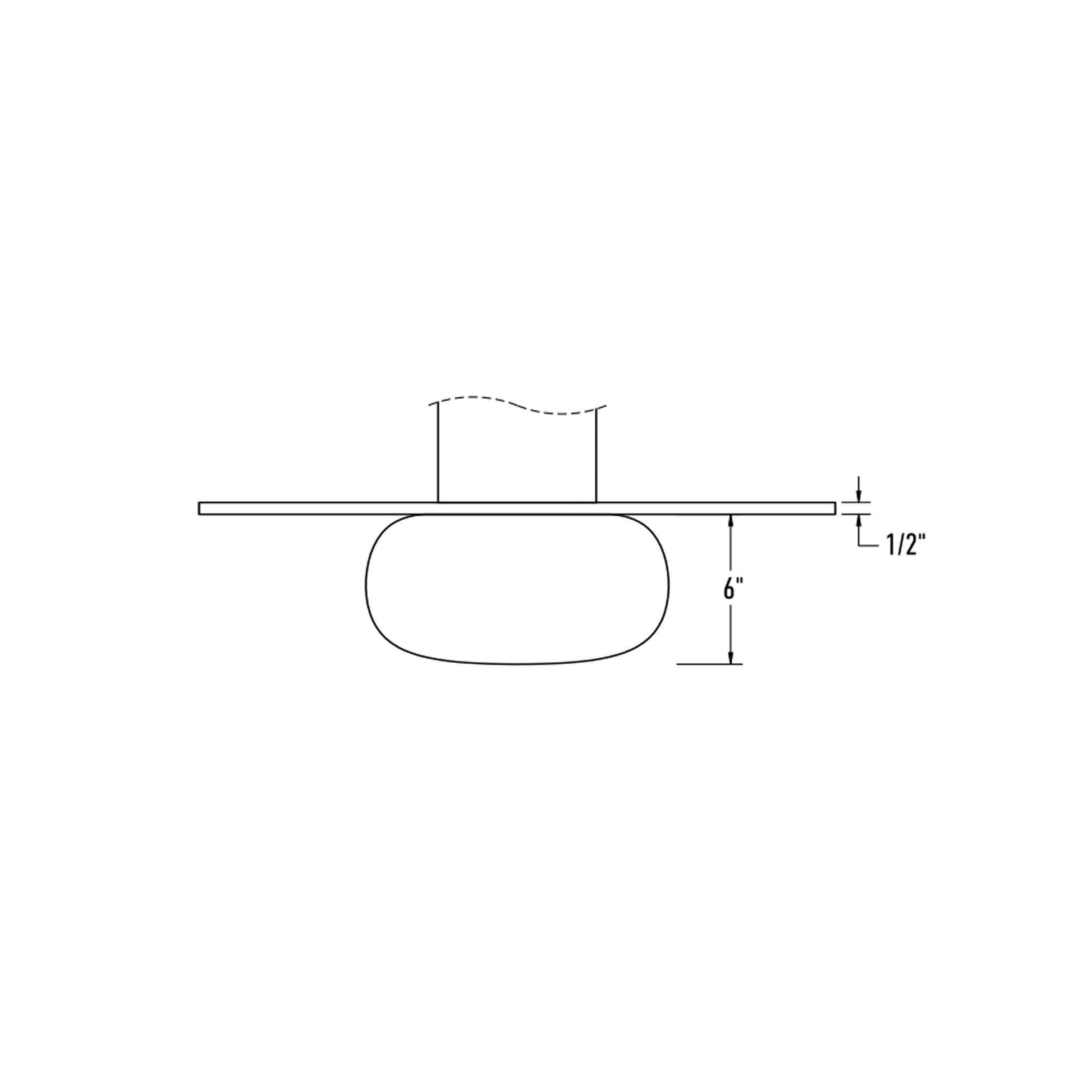 Pillar Glass Ball and Felt Disk - line drawing.