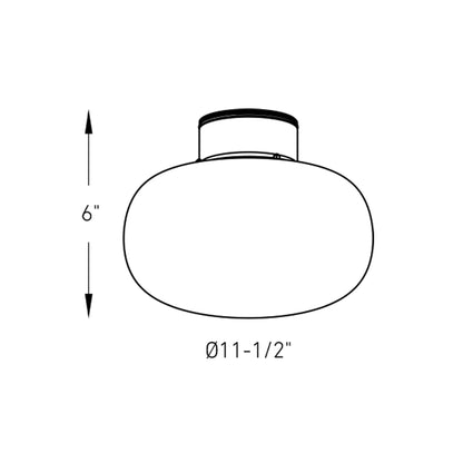 Pillar Glass Ball - line drawing.