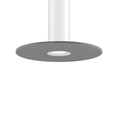 Pillar Mounting Reflector and 24-Inch Felt Disk in White/Medium Grey.