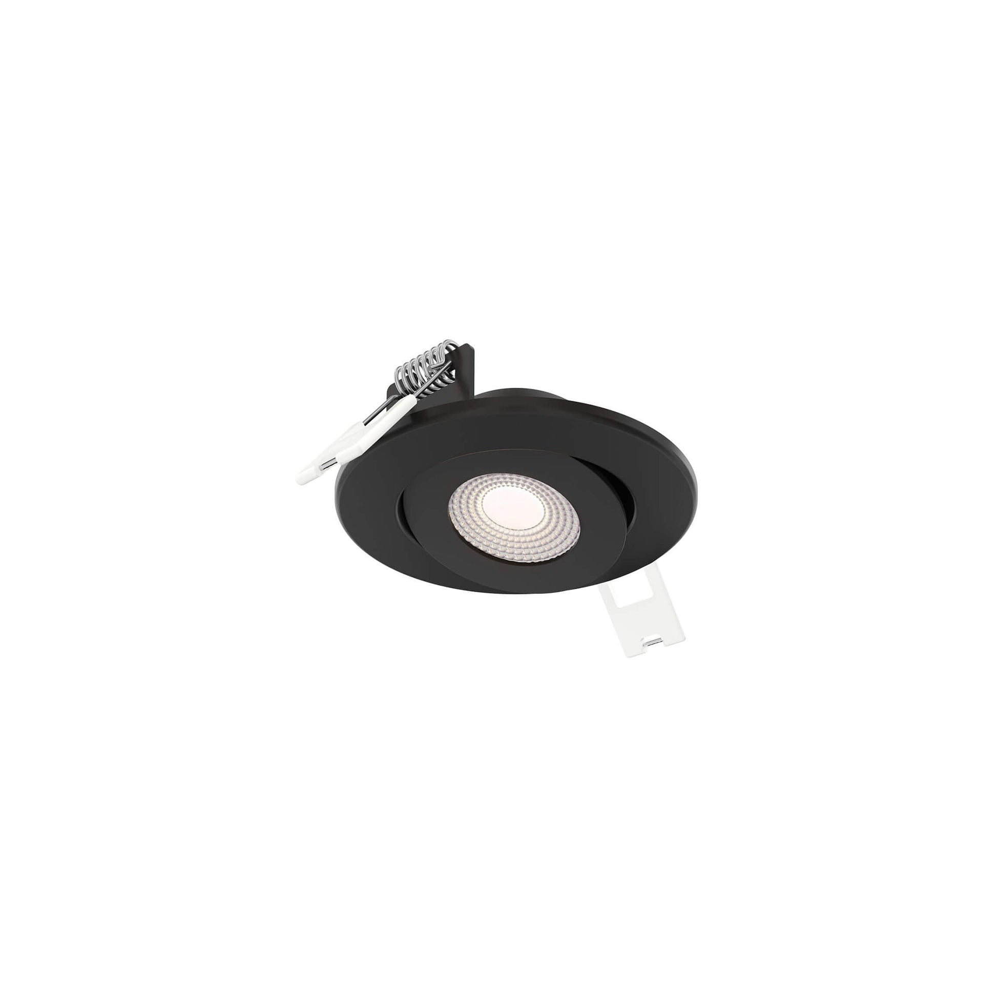 Pivot LED Gimble Recessed Light in Black (2-Inch Round).