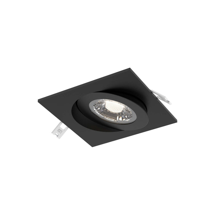 Pivot LED Gimble Recessed Light in Black (4-Inch Square).