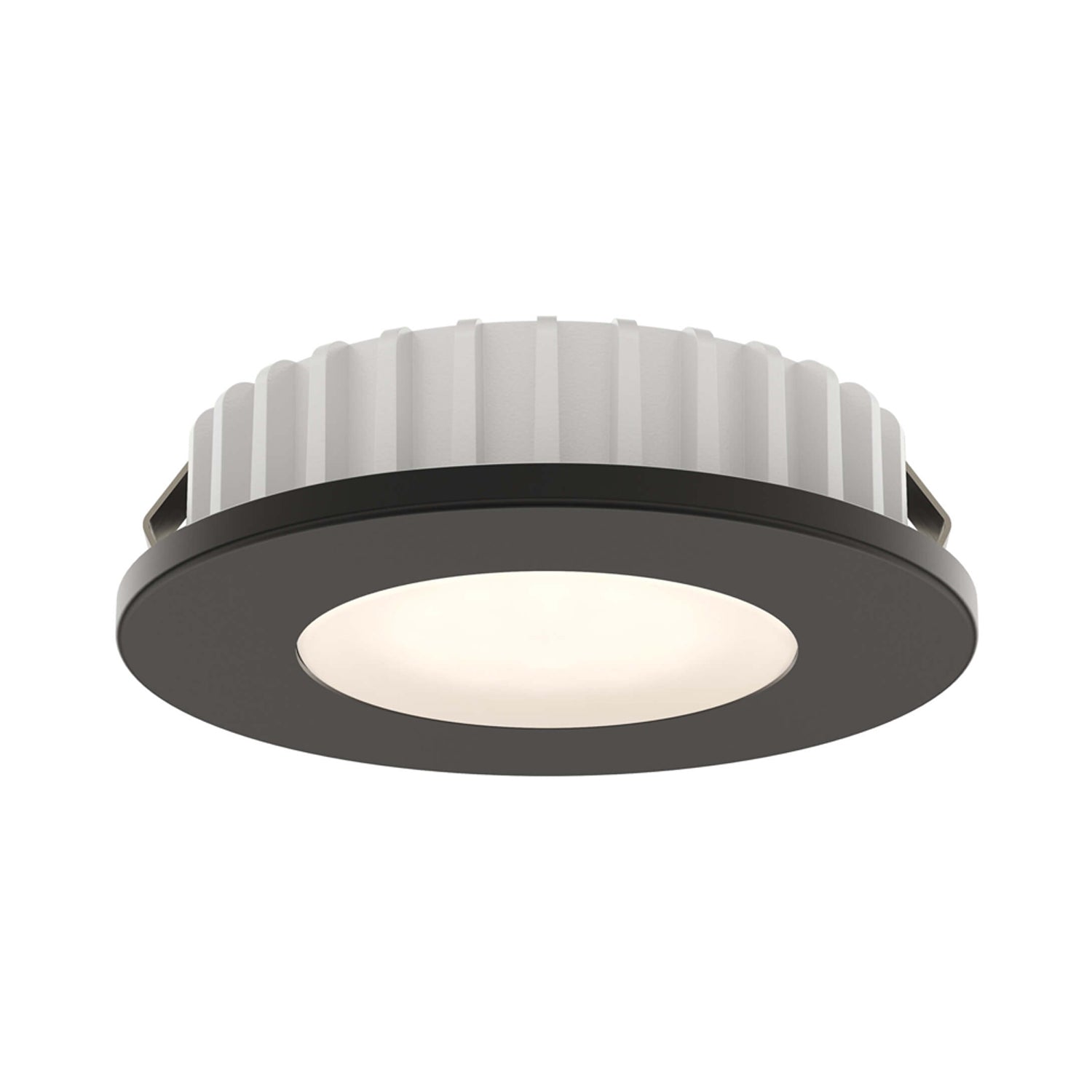 Push Puck LED Recessed Light in Black.