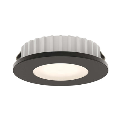 Push Puck LED Recessed Light in Black.
