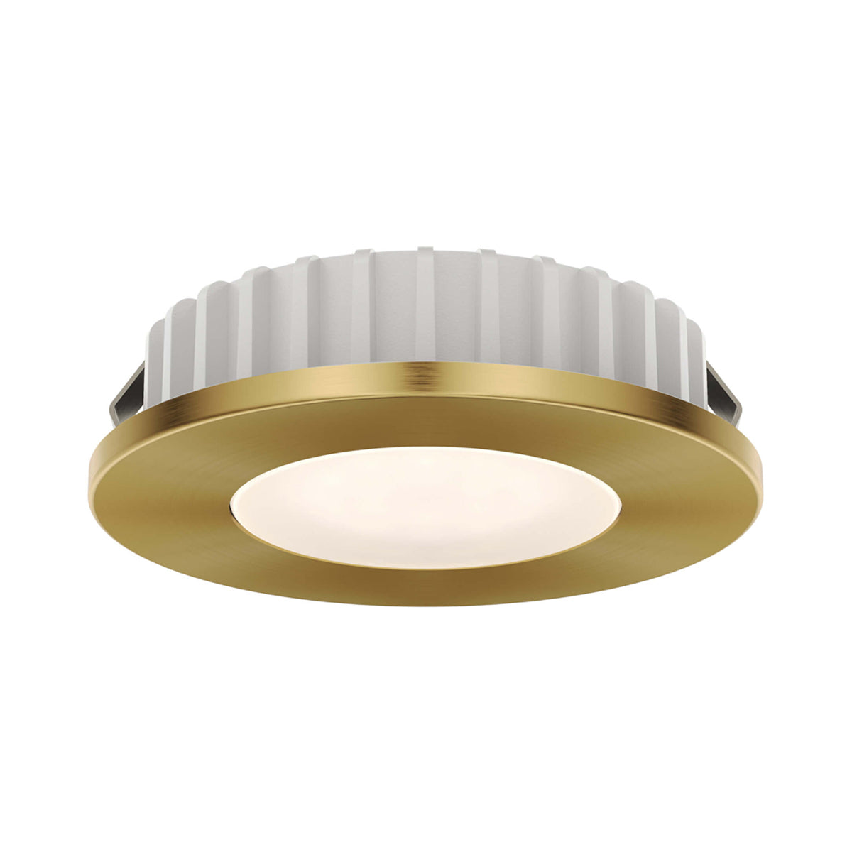 Push Puck LED Recessed Light in Gold.
