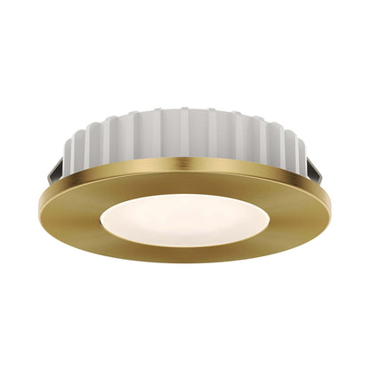 Push Puck LED Recessed Light in Gold.