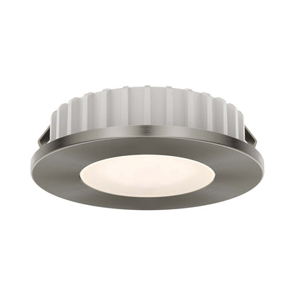 Push Puck LED Recessed Light in Satin Nickel.