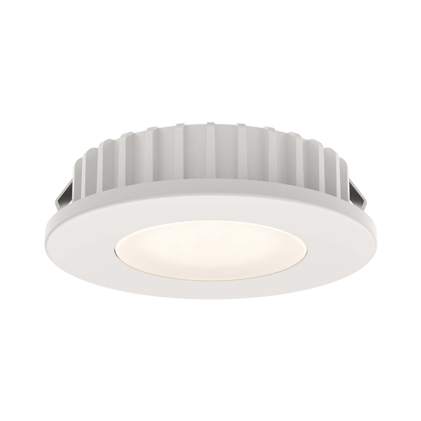 Push Puck LED Recessed Light in White.