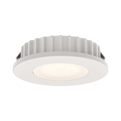 Push Puck LED Recessed Light in White.