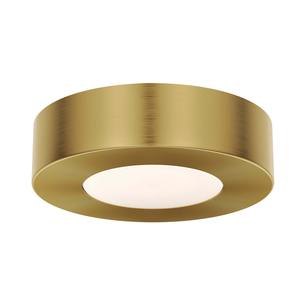 Push Puck LED Undercabinet Light in Gold.