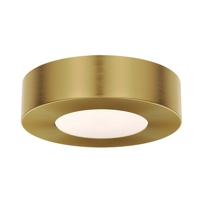 Push Puck LED Undercabinet Light in Gold.