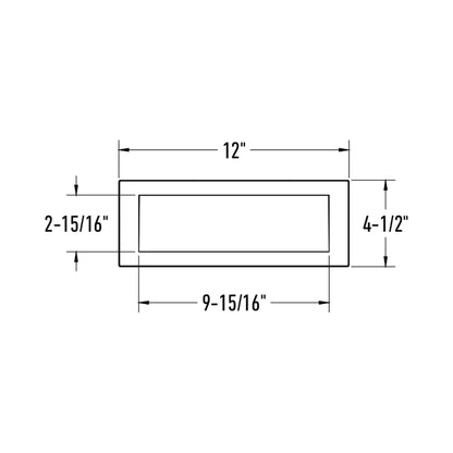 Rise LED Step Light - line drawing.