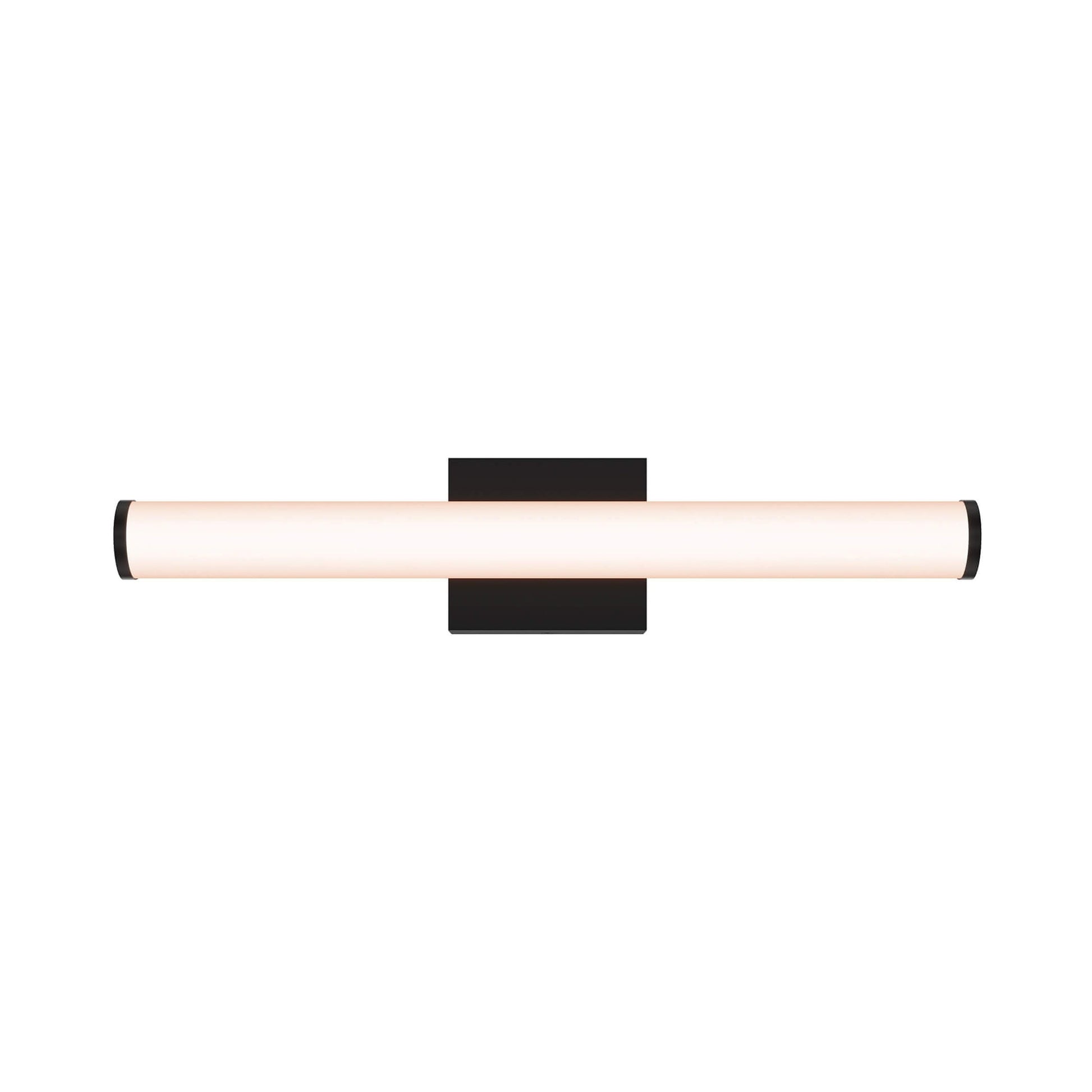 Vela LED Bath Vanity Light in Black (22.46-Inch).