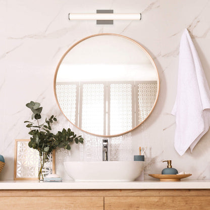 Vela LED Bath Vanity Light in bathroom.