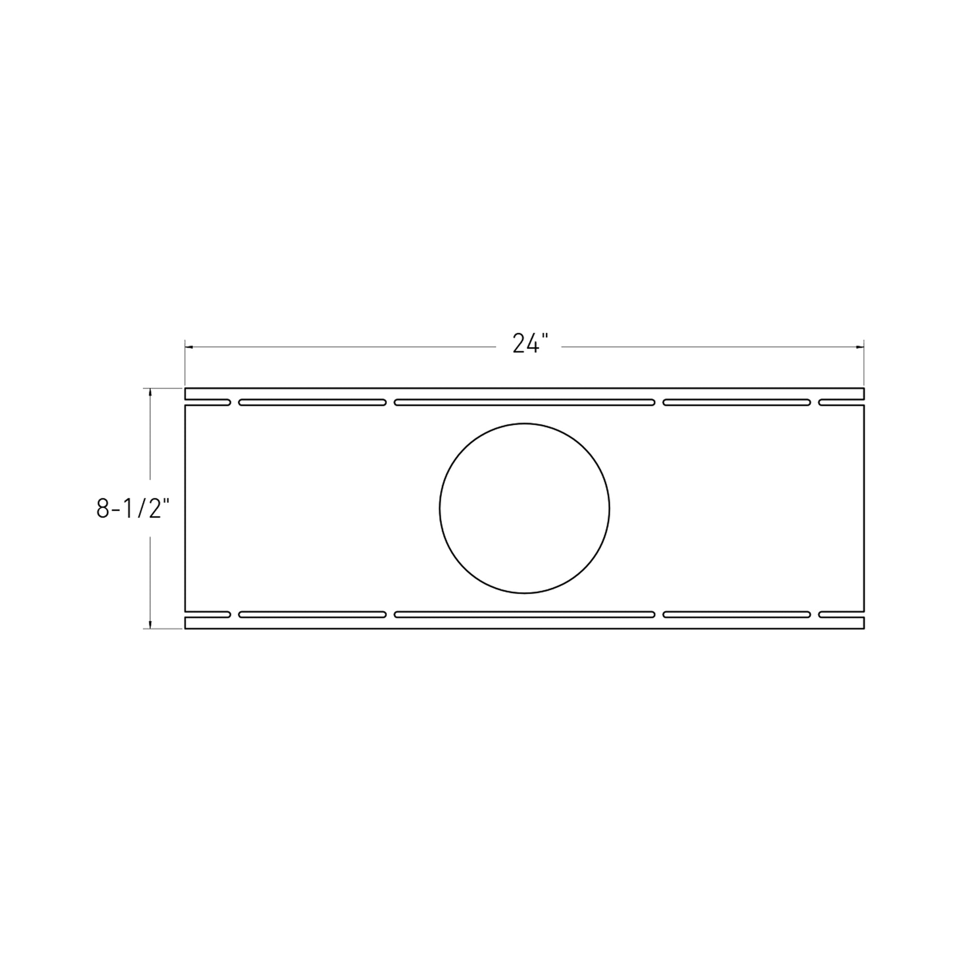 Versa Rough-In Plate - line drawing.